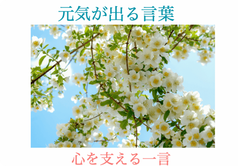 元気が出る言葉【心を支える一言】